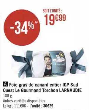 foie gras de canard entier igp sud ouest le gourmand torchon larnaudie