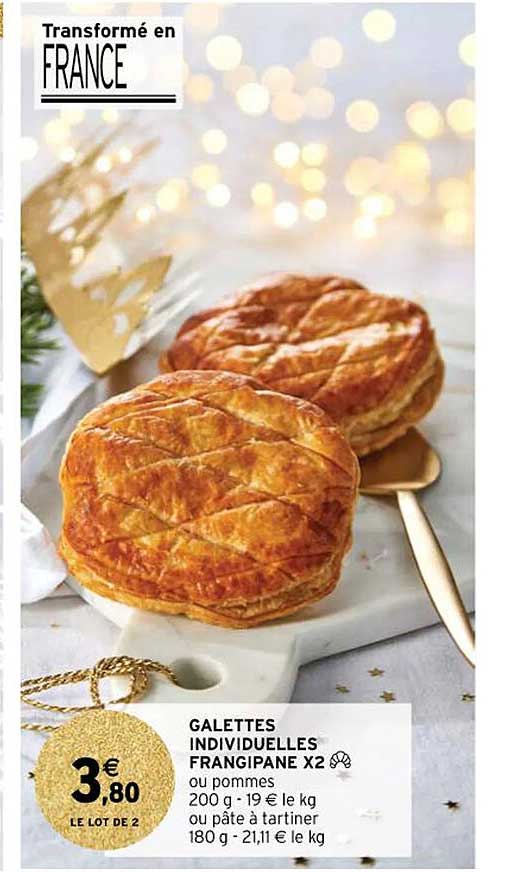 galettes individuelles frangipane x2