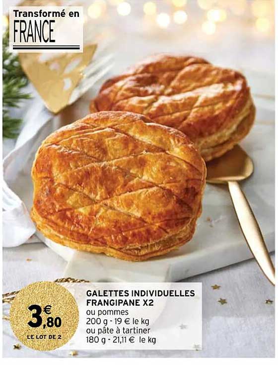 galettes individuelles frangipane x2