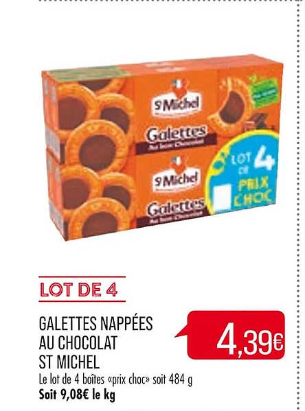 galettes nappées au chocolat st michel