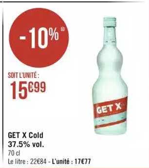 get x cold 37.5% vol