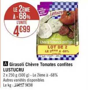Girasoli Chèvre Tomates Confites Lustucru