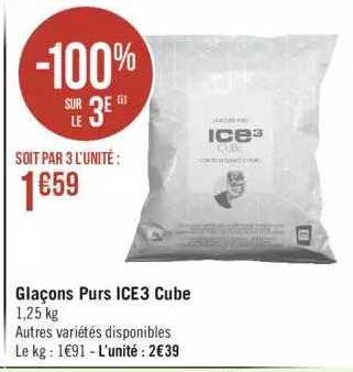 glaçon purs ice3 cube