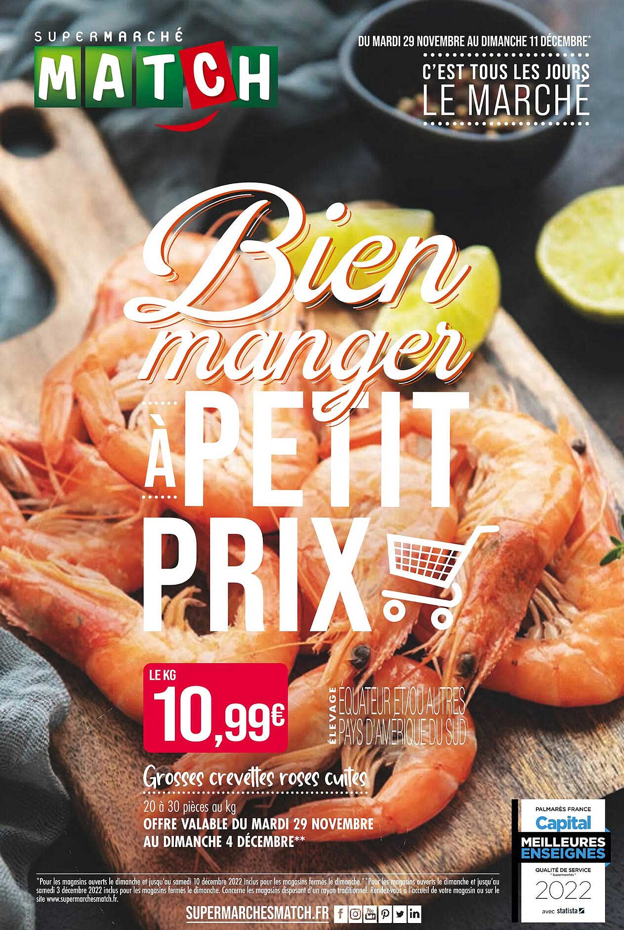 Grosses Crevettes Roses Cuites