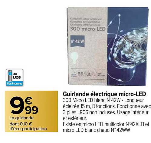 guirlande électrique micro-led