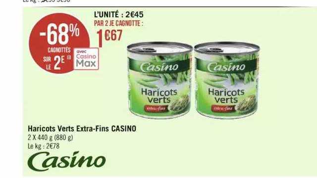 haricots verts extra-fins casino