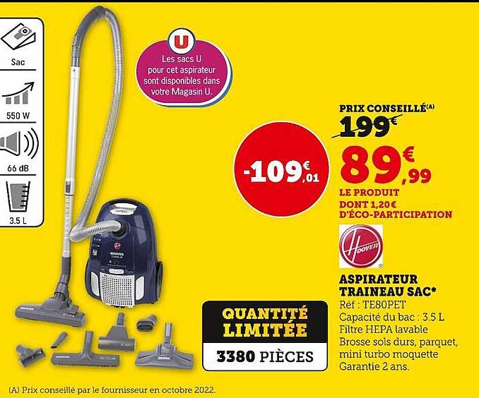 Hoover Aspirateur Traineau Sac
