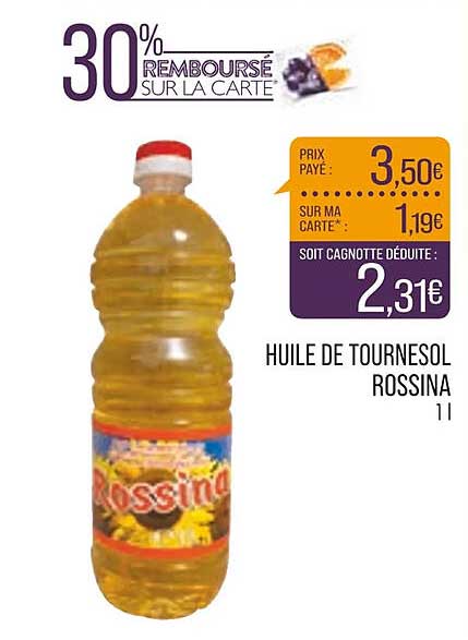 huile de tournesol rossina