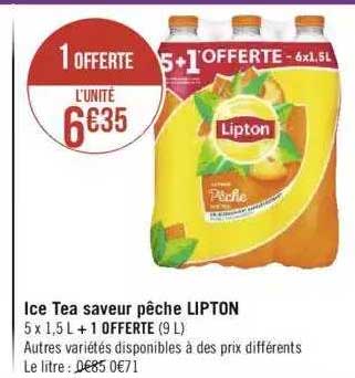 Ice Tea Saveur Pêche Lipton