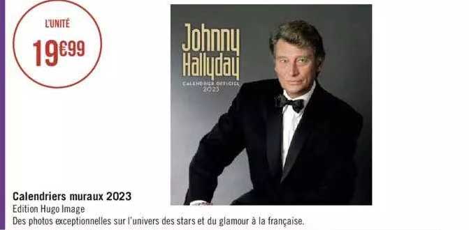johnny hallyday calendriers muraux 2023