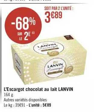 l'escargot chocolat au lait lanvin