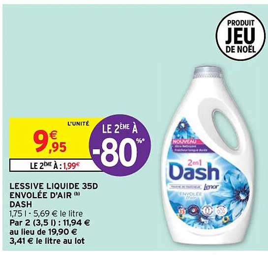 lessive liquide 35d envolée d'air dash