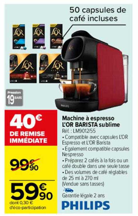 machine à espresso l'or barista sublime philips