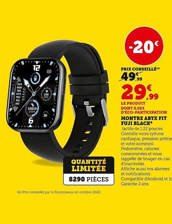 montre abyx fit fuji black