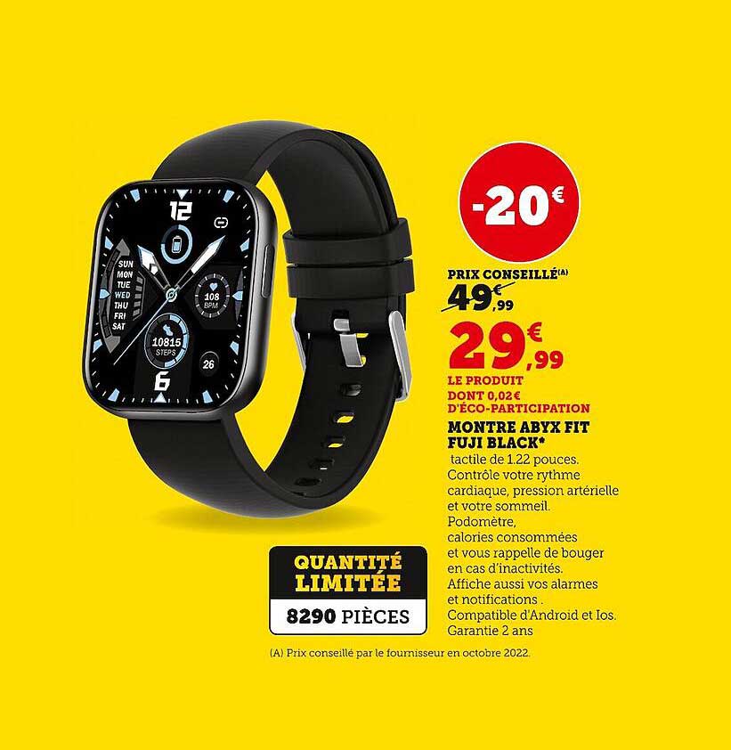 montre abyx fit fuji black