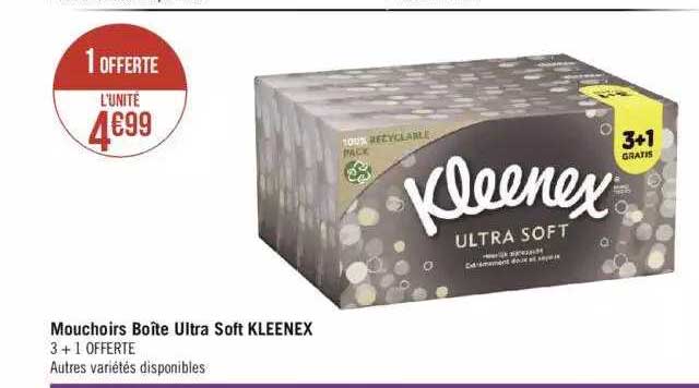 Mouchoirs Boîte Ultra Soft Kleenex