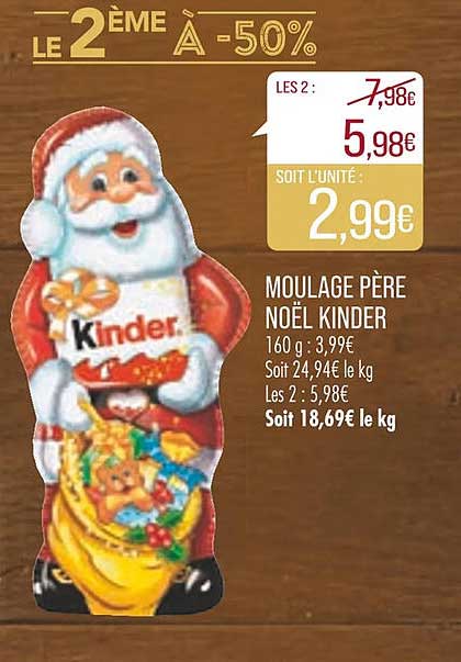 moulage père noël kinder
