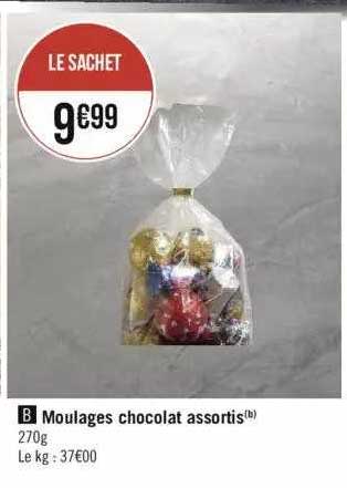 moulages chocolat assortis