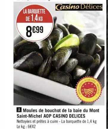 moules de bouchot de la baie du mont saint-michel aop casino délices