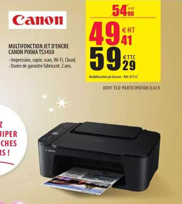 multifonction jet d'encre canon pixma ts3450