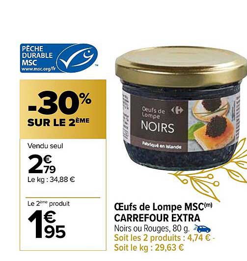 œufs de lompe msc carrefour extra