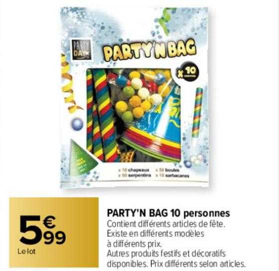 party'n bag 10 personnes