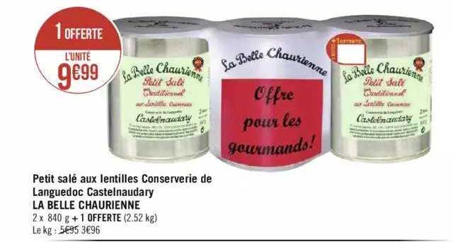 petit salé aux lentilles conserverie de languedoc castelnaudary la belle chaurienne