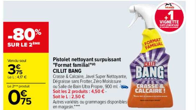 pistolet nettoyant surpuissant "format familial" cillit bang