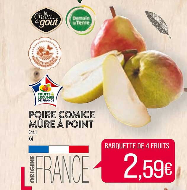 poire comice mûre à point