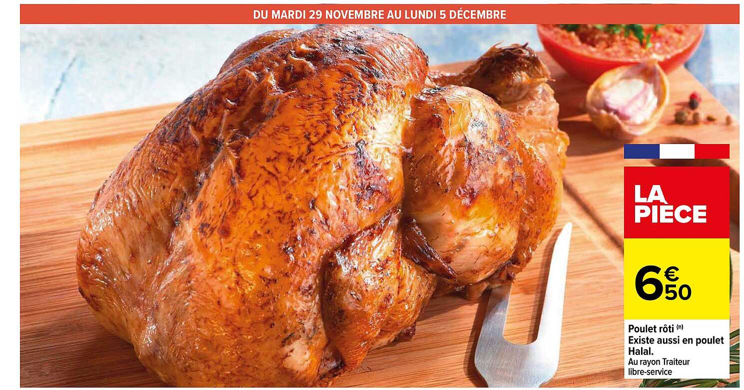 poulet rôti existe aussi en poulet halal
