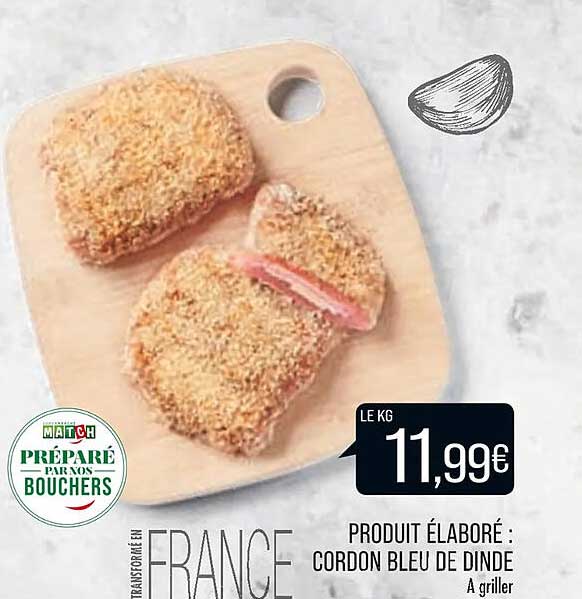 produit élaboré : cardon bleu de dinde