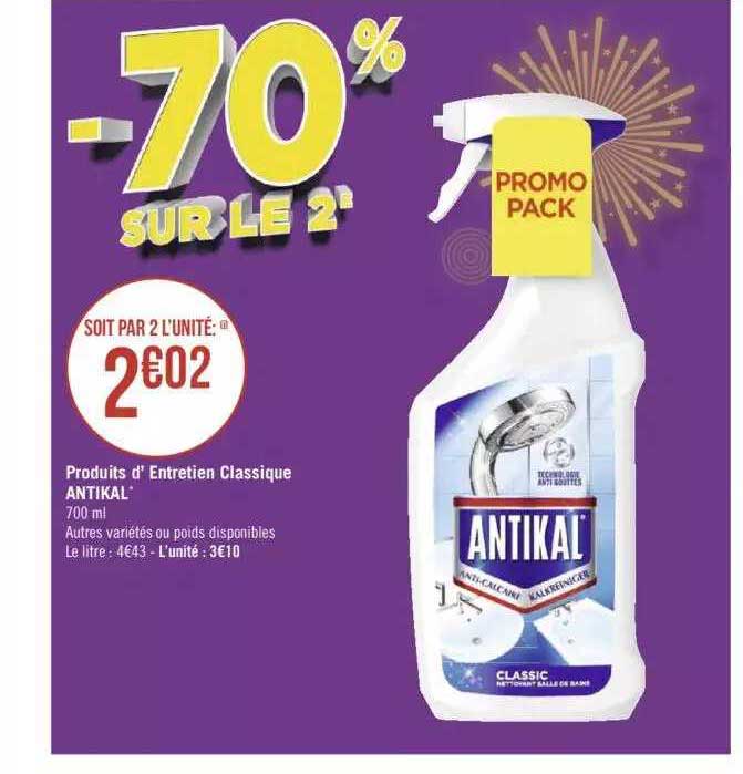 produits d'entretien classique antikal