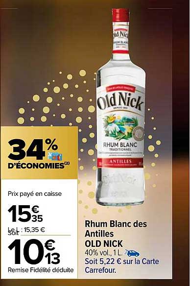 Rhum Blanc Des Antilles Old Nick
