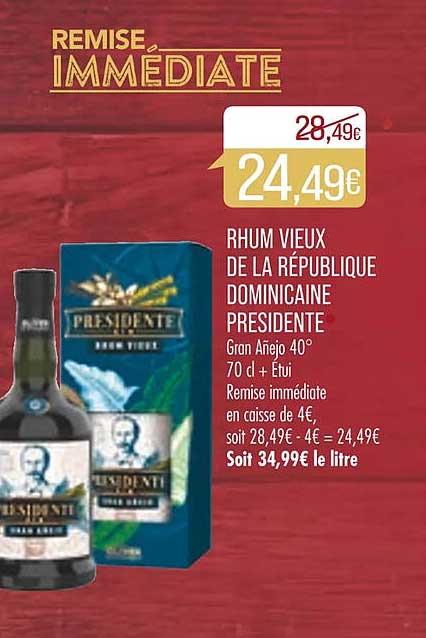 rhum vieux de la république dominicaine presidente