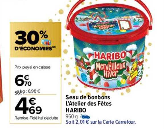 seau de bonbons l'atelier des fêtes haribo