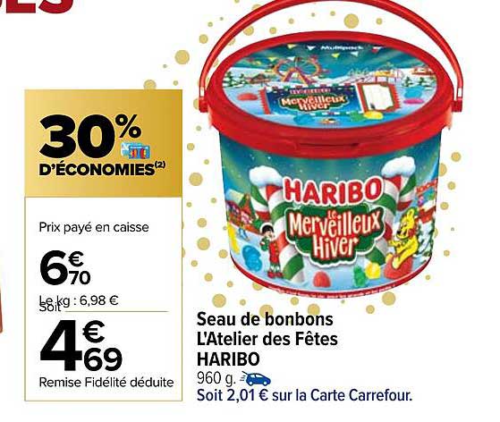 seau de bonbons l'atelier des fêtes haribo