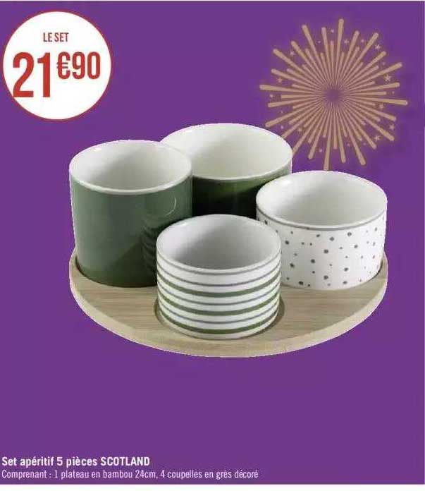 Set Apéritif 5 Pièces Scotland