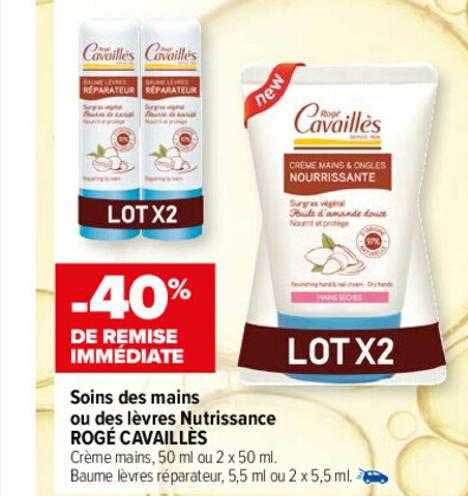 soins des mains ou des lèvres nutrissance rogé cavaillès