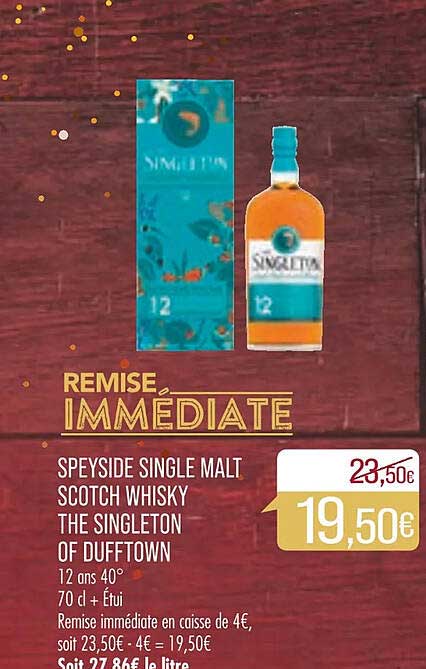 speyside single malt scotch whisky the singleton of dufftown