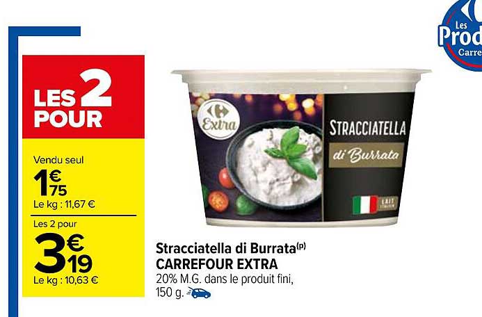 Stracciatella Di Burrata Carrefour Extra
