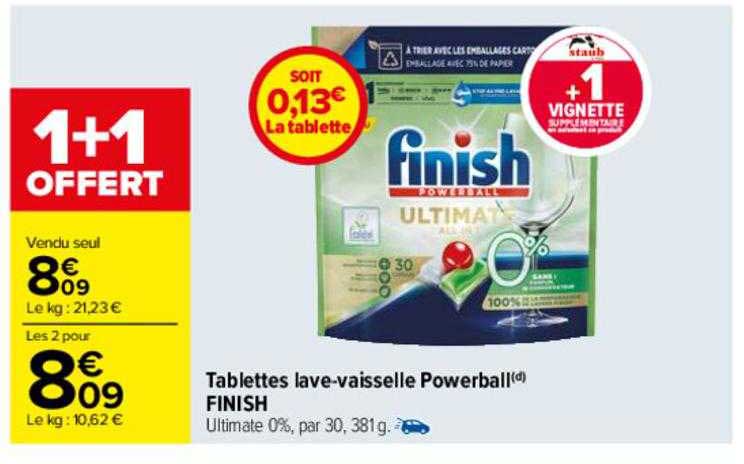 tablettes lave-vaisselle powerball finish