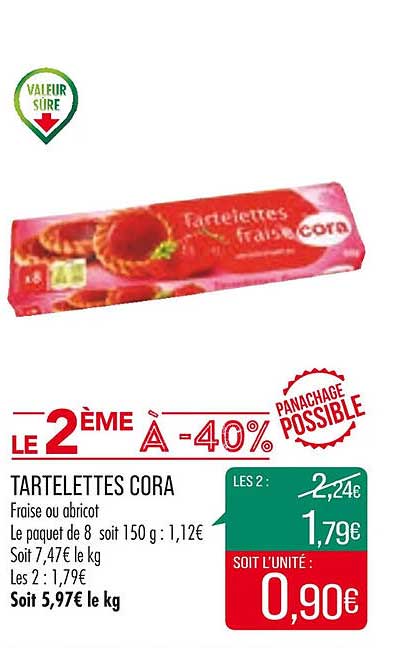 Tartelettes Cora Fraise Ou Abricot