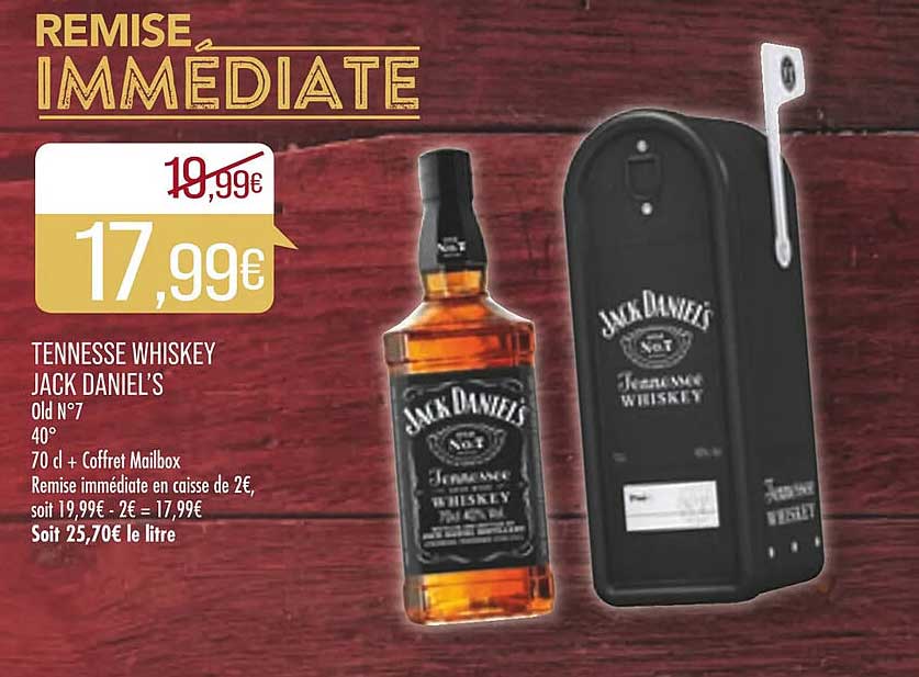 tennesse whiskey jack daniel's old n°7