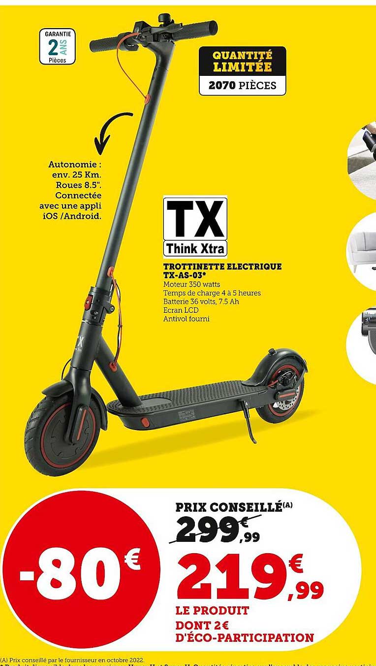 think xtra trottinette électrique tx-as-03