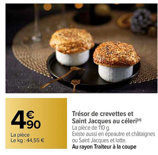 trésor de crevettes et saint jacques au céleri