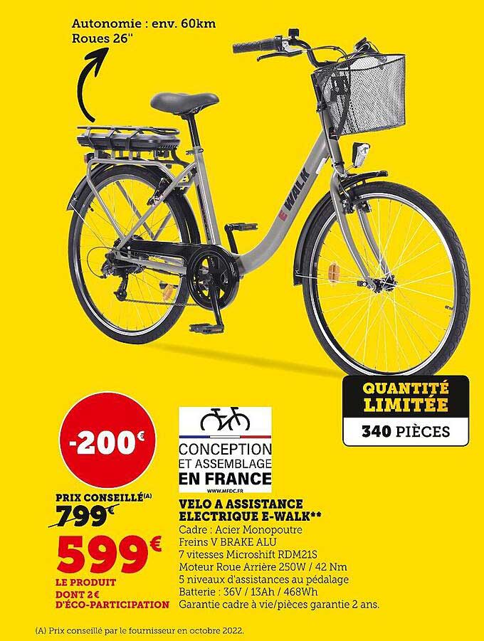 vélo à assistance électrique e-walk