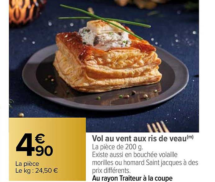 vol au vent aux ris de veau