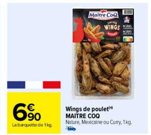 wings de poulet maître coq
