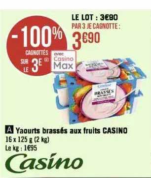 Yaourts Brassés Aux Fruits Casino
