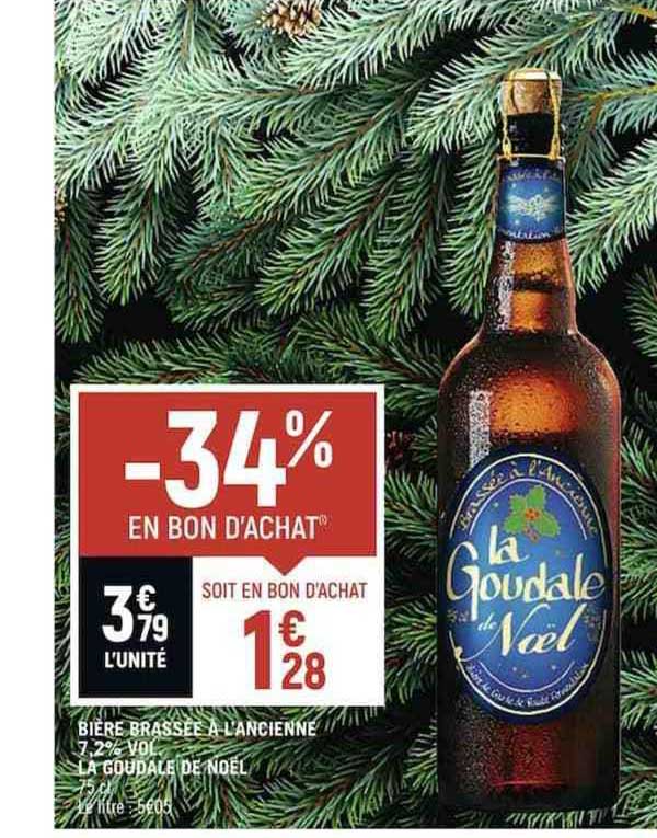 bière brassée à l'ancienne 7,2% vol la goudale de noël